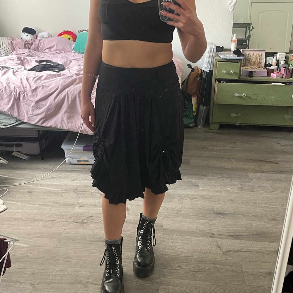 Ruffle Black Women's Skirt